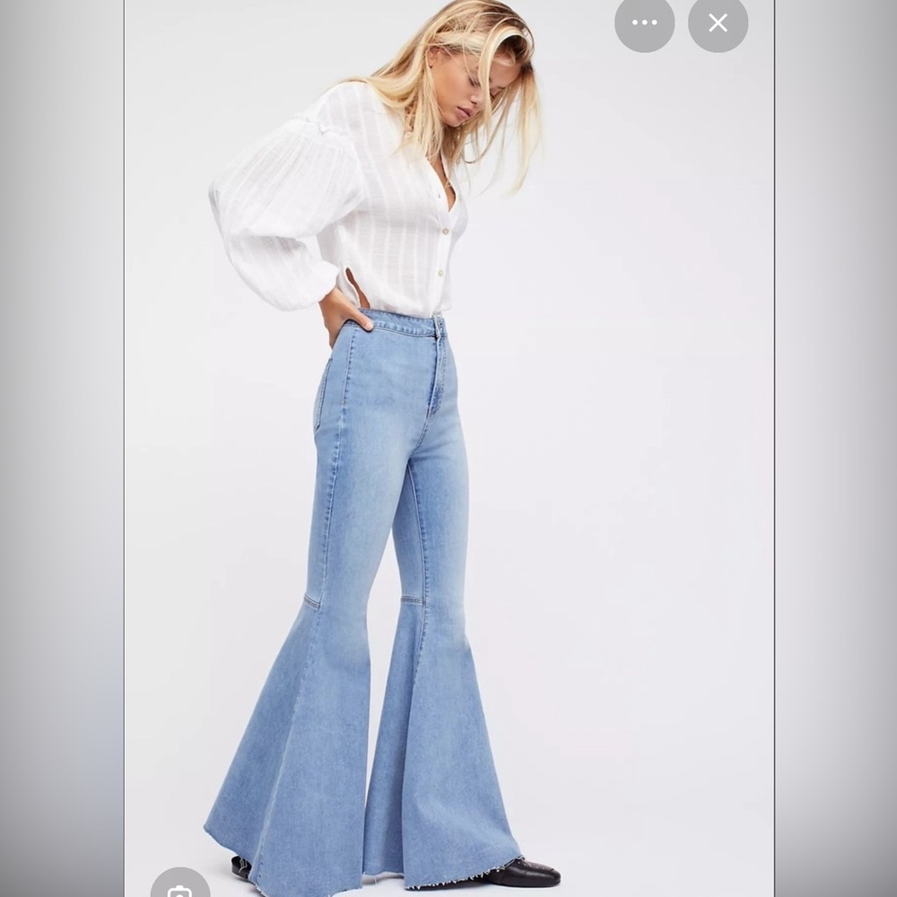 Free People Just Float on Flare Denim